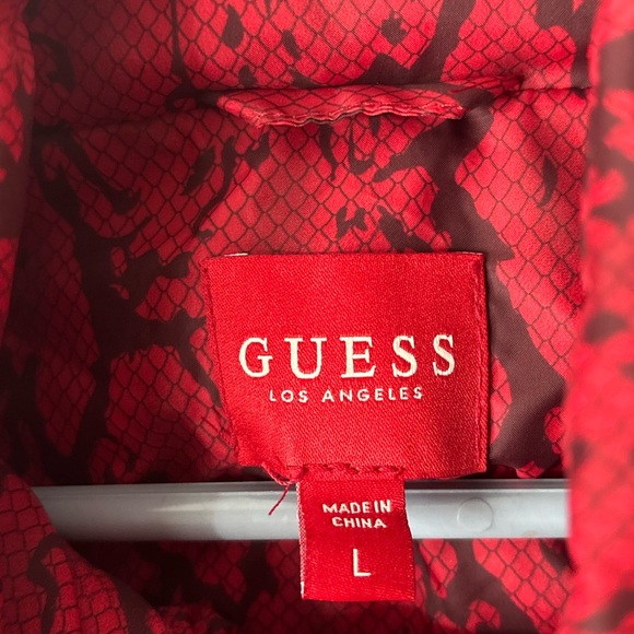 Guess Red Snake Pattern Jacket - Picture 2 of 2